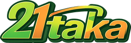 21 taka সাইটের উষ্ণ বাদামি লোগো
